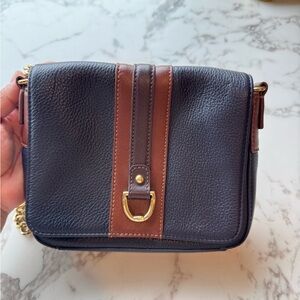 Talbots Brown and Gold Patterned Interior Bag